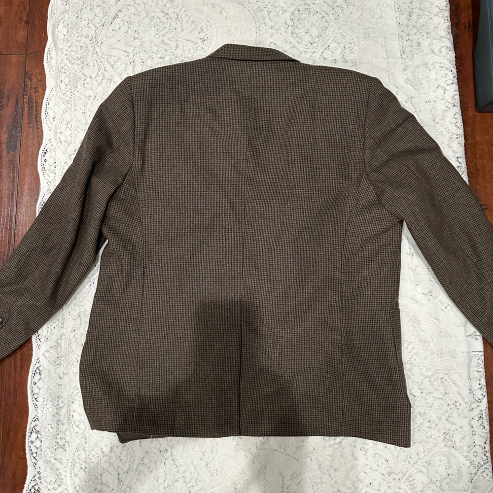 PJ Paul Jones Brown Tweed Blazer Dark Academia size L - Picture 8 of 8